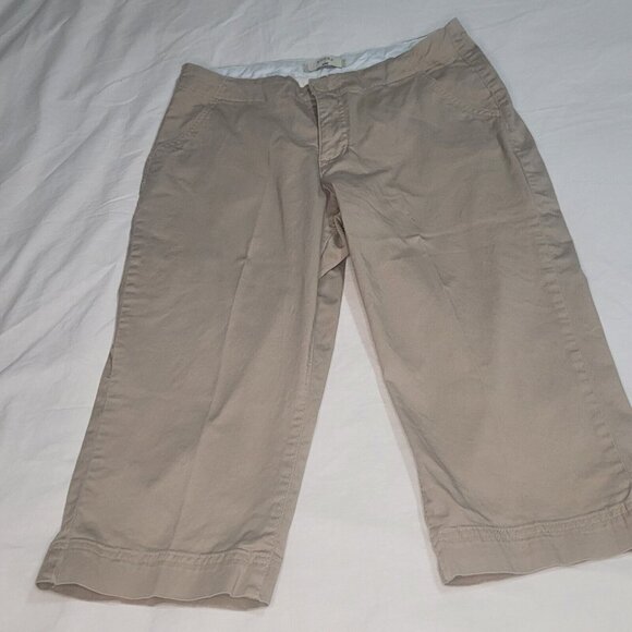 Riders By Lee Khaki Pants Cropped Length Chino Casual Size 10 - Picture 10 of 10